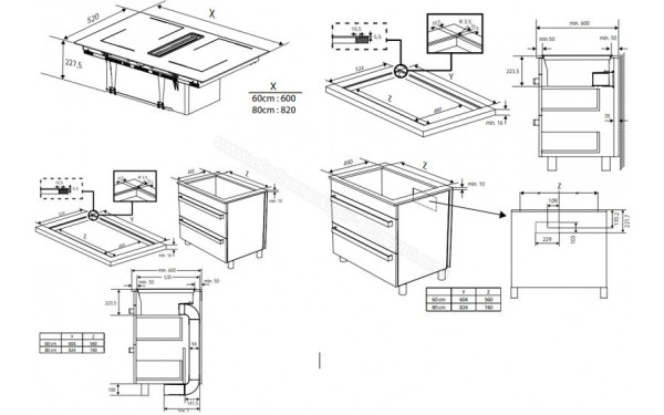 BEKO HIXI84700UF - Dimensions