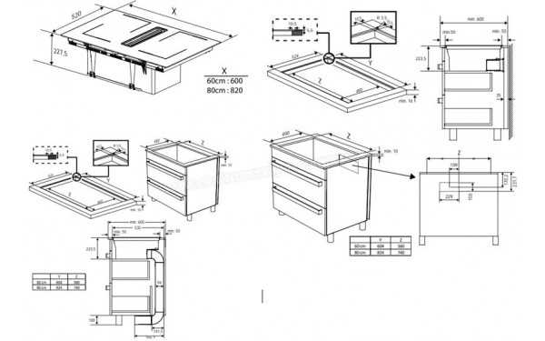 BEKO HIXI84701UP - Dimensions