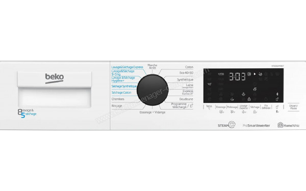 BEKO HTE8614YBST - Panneau de commandes