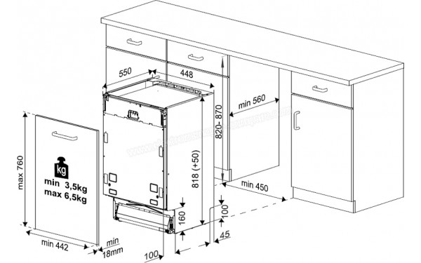 BEKO KDIS28122 - Dimensions