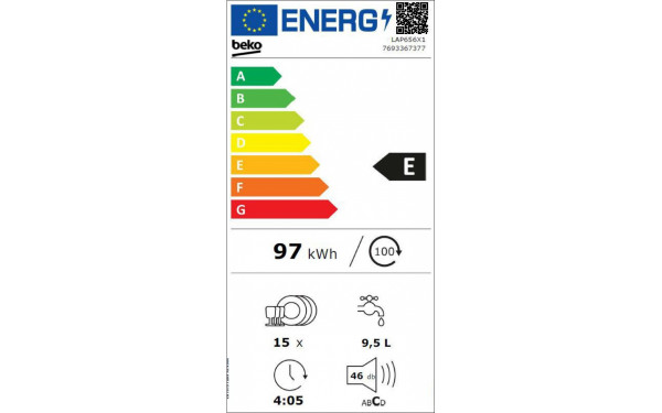 BEKO LAP656X1 - &Eacute;tiquette &eacute;nergie v2