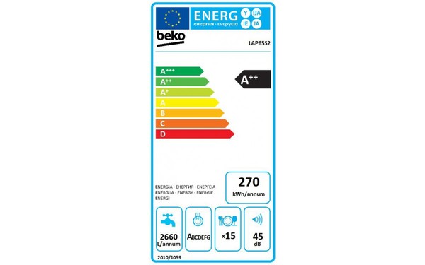 BEKO LAP65S2 - &Eacute;tiquette &eacute;nergie