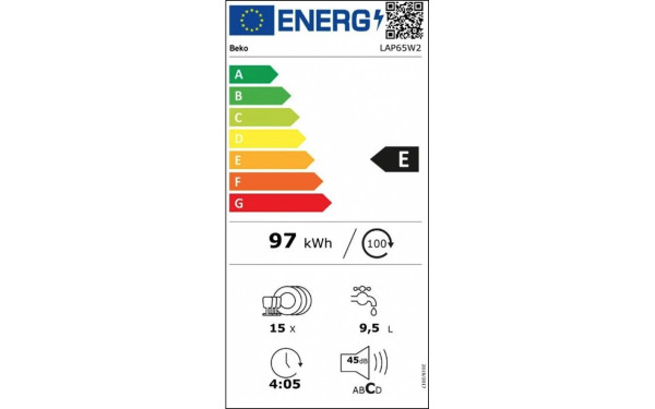 BEKO LAP65W2 - &Eacute;tiquette &eacute;nergie v2
