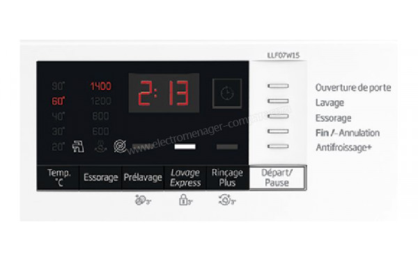 BEKO LLF07W15 - Vue des programmes