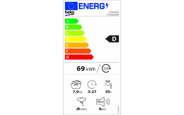 BEKO LLF07W15 - &Eacute;tiquette &eacute;nergie
