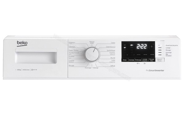 BEKO LLF10W3 - Vue des commandes