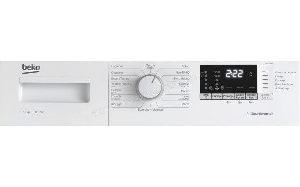 BEKO LLF10W6 - Panneau de commandes