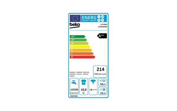 BEKO LLF10W6 - &Eacute;tiquette &eacute;nergie