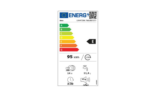 BEKO LVV4729A - &Eacute;tiquette &eacute;nergie v2