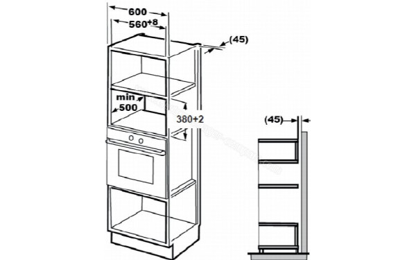 BEKO MQB25332BG - Dimensions