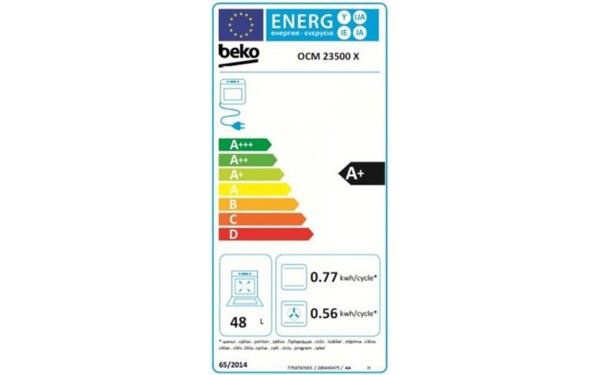 BEKO OCM 23500 X - &Eacute;tiquette &eacute;nergie