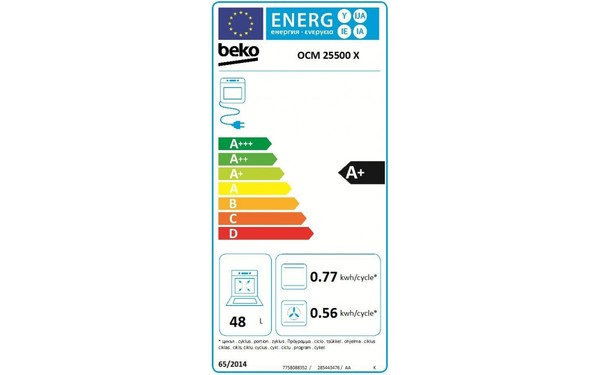 BEKO OCM25500X - &Eacute;tiquette &eacute;nergie
