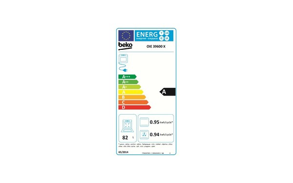 BEKO OIE39600X - &Eacute;tiquette &eacute;nergie