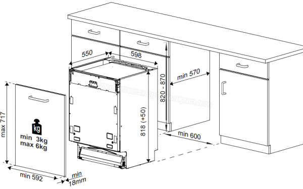 BEKO PDIN25311 - Dimensions