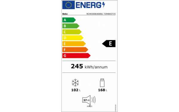 BEKO RCHE300K40SN1 - &Eacute;tiquette &eacute;nergie v2