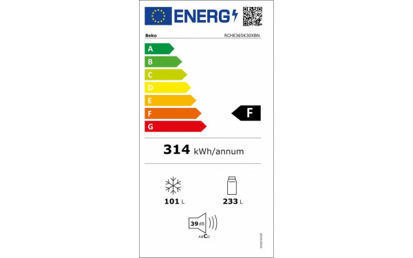 BEKO RCHE365K30XBN - &Eacute;tiquette &eacute;nergie v2