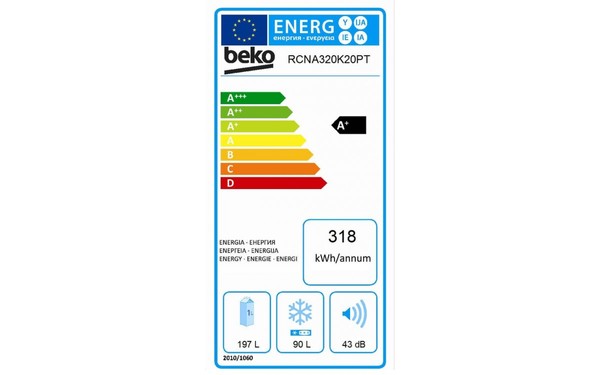 BEKO RCNA320K20PT - &Eacute;tiquette &eacute;nergie
