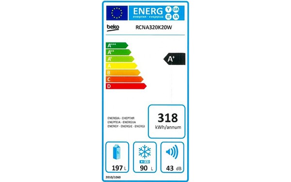 BEKO RCNA320K20W - &Eacute;tiquette &eacute;nergie