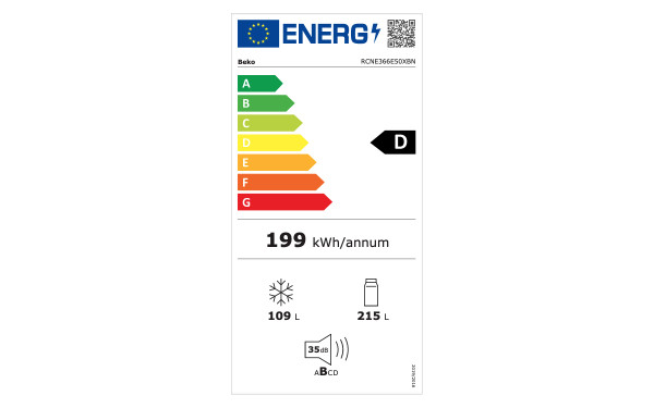 BEKO RCNE366E50XBN - &Eacute;tiquette &eacute;nergie v2
