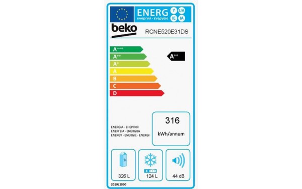 BEKO RCNE520E31DS - &Eacute;tiquette &eacute;nergie