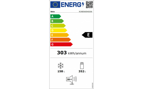 BEKO RCNE560E40DSN - &Eacute;tiquette &eacute;nergie v2