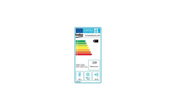 BEKO RCNE560E40LZXR - &Eacute;tiquette &eacute;nergie