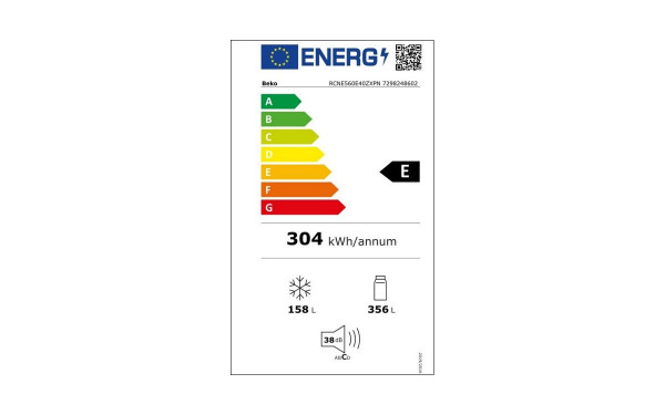 BEKO RCNE560E40ZXPN - &Eacute;tiquette &eacute;nergie v2