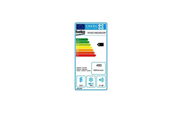 BEKO RCNE720E20DZXP - &Eacute;tiquette &eacute;nergie