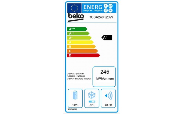 BEKO RCSA240K20W - &Eacute;tiquette &eacute;nergie