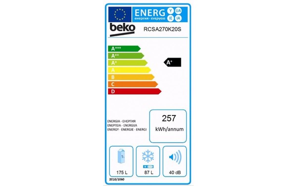 BEKO RCSA270K20S - &Eacute;tiquette &eacute;nergie