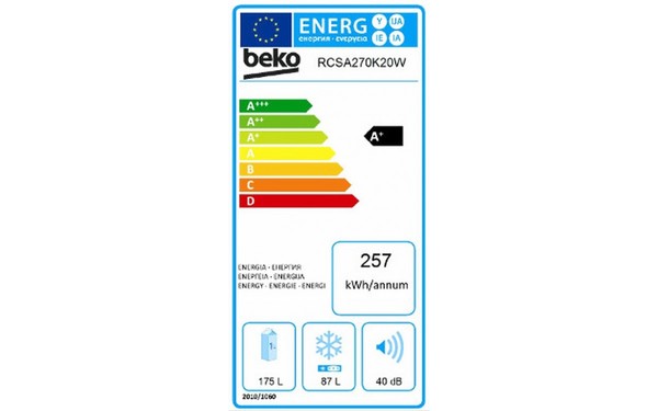 BEKO RCSA270K20W - &Eacute;tiquette &eacute;nergie