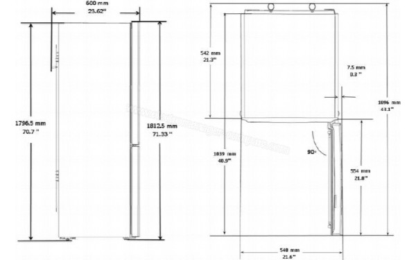 BEKO RCSA366K40XBRN - Sch&eacute;ma technique