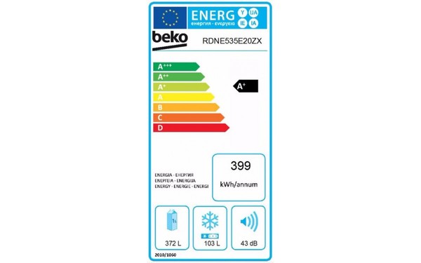BEKO RDNE535E20ZX - &Eacute;tiquette &eacute;nergie