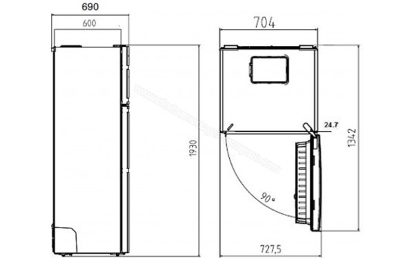 BEKO RDNE535E30DZXBN - Dimensions