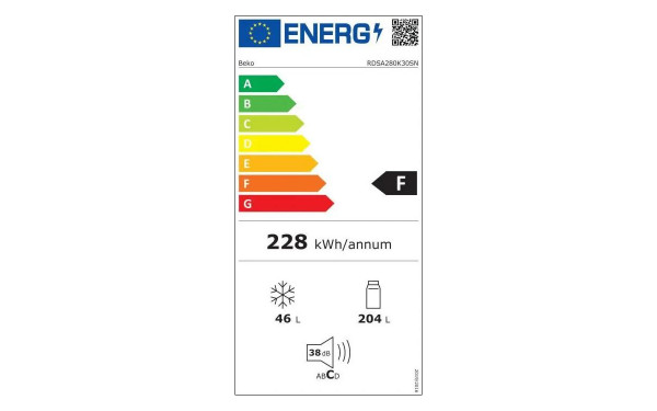 BEKO RDSA280K30SN - &Eacute;tiquette &eacute;nergie v2
