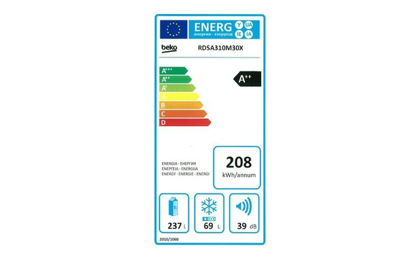 BEKO RDSA310M30X - &Eacute;tiquette &eacute;nergie