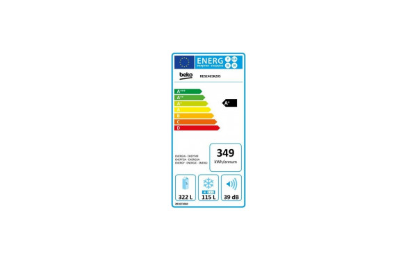BEKO RDSE465K20S - &Eacute;tiquette &eacute;nergie