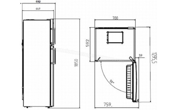 BEKO RDSE465K21S - Sch&eacute;ma technique