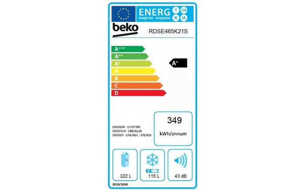 BEKO RDSE465K21S - &Eacute;tiquette &eacute;nergie