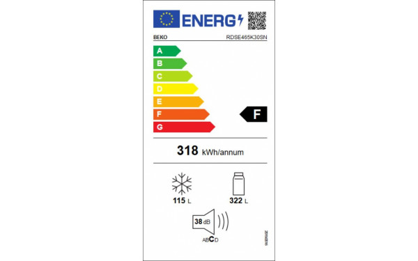 BEKO RDSE465K30SN - &Eacute;tiquette &eacute;nergie v2