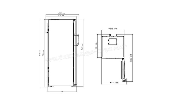 BEKO RFNE270T21W - Dimensions