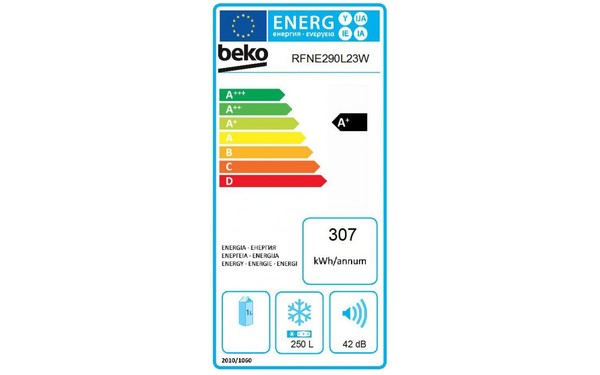 BEKO RFNE290L23W - &Eacute;tiquette &eacute;nergie