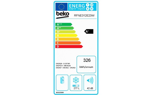 BEKO RFNE312E23W - &Eacute;tiquette &eacute;nergie