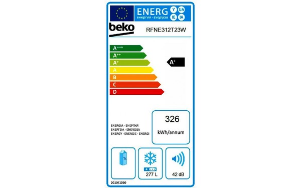 BEKO RFNE312T23W - &Eacute;tiquette &eacute;nergie