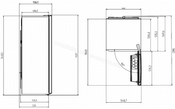 BEKO RSSA250K30WN - Sch&eacute;ma technique