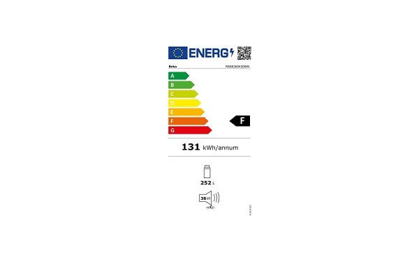 BEKO RSSE265K30WN - &Eacute;tiquette &eacute;nergie v2