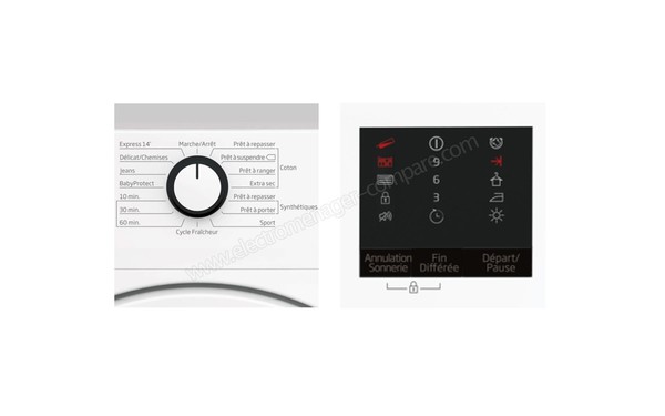 BEKO SLC10W2 - Panneau de commandes