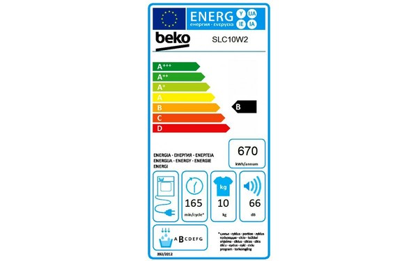 BEKO SLC10W2 - &Eacute;tiquette &eacute;nergie