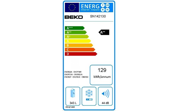 BEKO SN142130 - &Eacute;tiquette &eacute;nergie