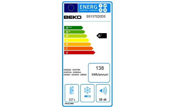 BEKO SS137020DS - &Eacute;tiquette &eacute;nergie